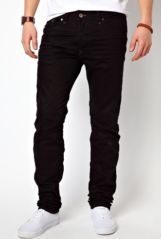 Jeans affusolati neri da uomo