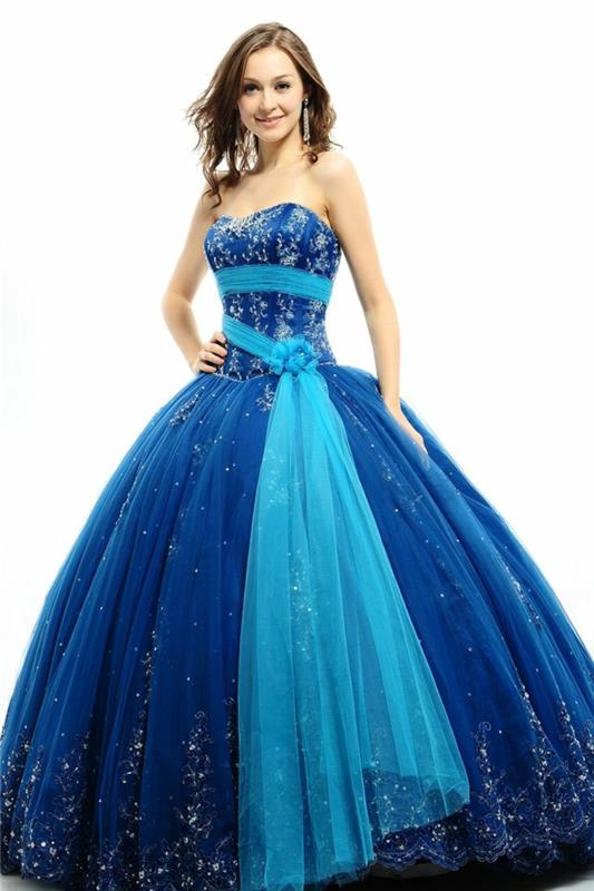 ערכת צבעים של שמלה כחולה שמלות כחולות dessin כמו נסיכה