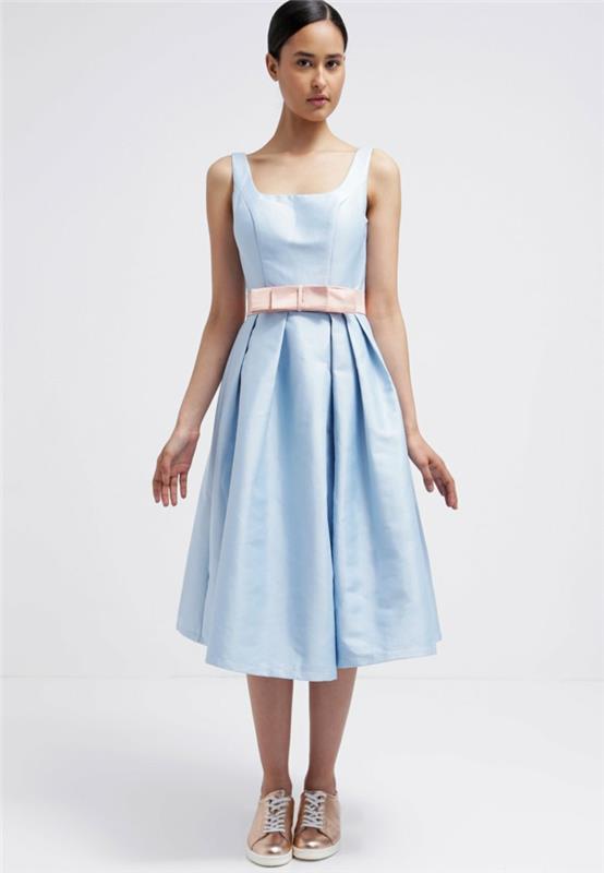 ערכת צבעים של שמלה כחולה שמלות כחולות dessin משי כחול קוטבי