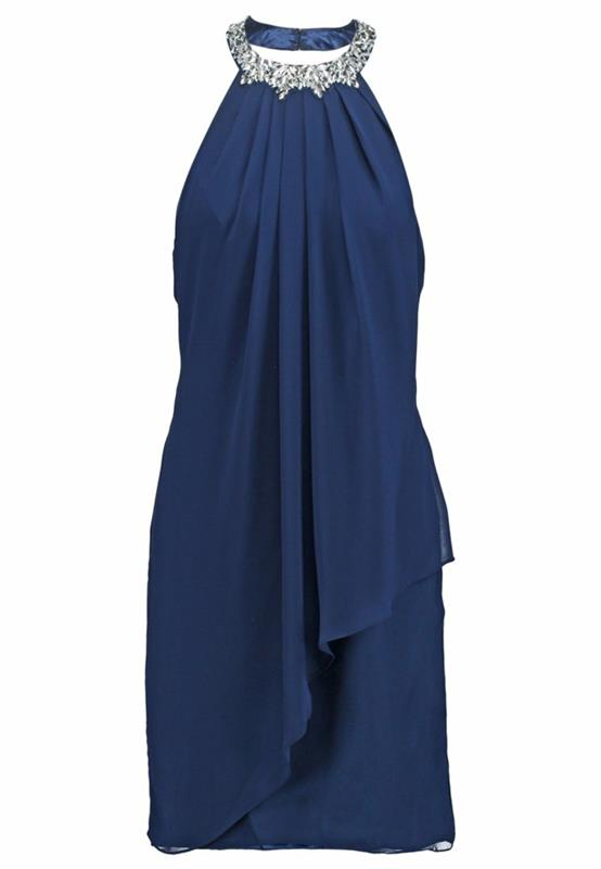 ערכת צבעים של שמלה כחולה שמלות כחולות dessin משי שמלת ערב סלעית