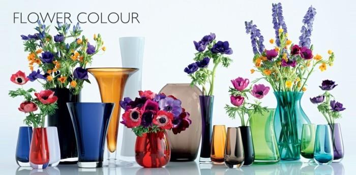 אגרטל פרחים זכוכית צבעונית קולקציית פרחי lsa בינלאומי