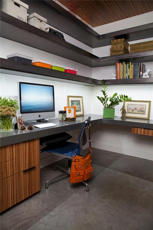 ריהוט משרדי מודרני משרדים ביתיים פינת ריהוט צמחים מקום אחסון