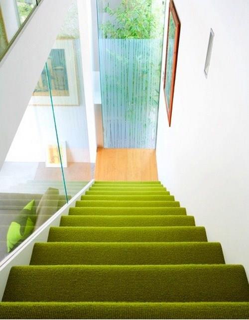 שטיחי מדרגות מגניבים צבע ירוק