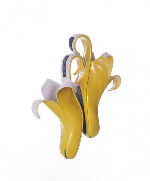 נעלי נשים אקסצנטריות מגניבות מסטיק קליפות בננה צהובות