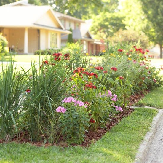 עיצוב גינה מגניב בית דשא לשתול פרחים