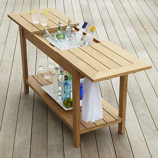 אביזרי מסיבת גן מגניבים רעיון עץ שולחן בר משקאות