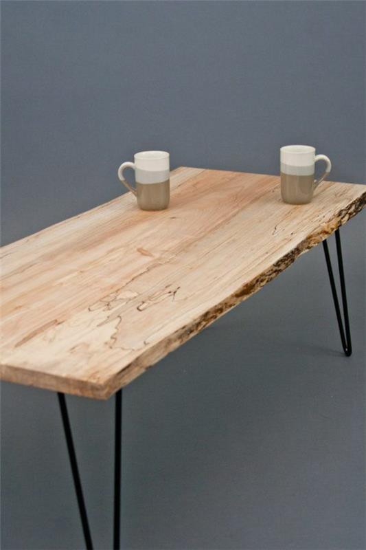 שולחן קפה צלחת עץ משקה ריהוט סלון קפה