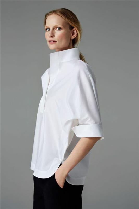 חולצות נשים במראה קז'ואל שרוולי חולצה לבנים קצרים