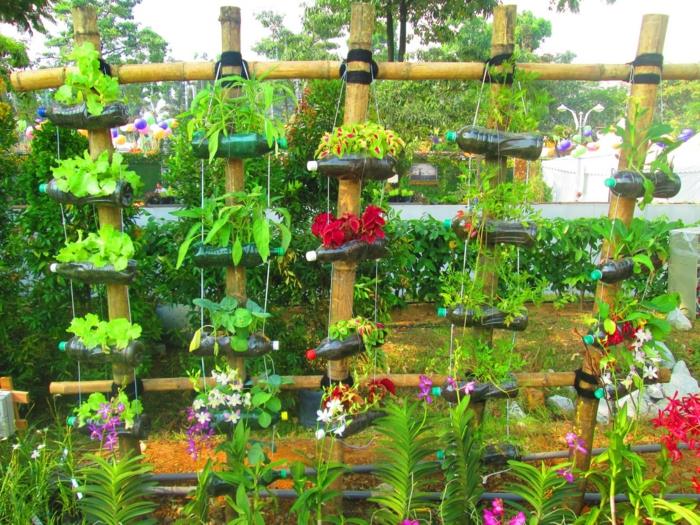 רעיונות לקישוט DIY עשה זאת בעצמך רעיונות לגינה מהבהבים בכלי צמחים