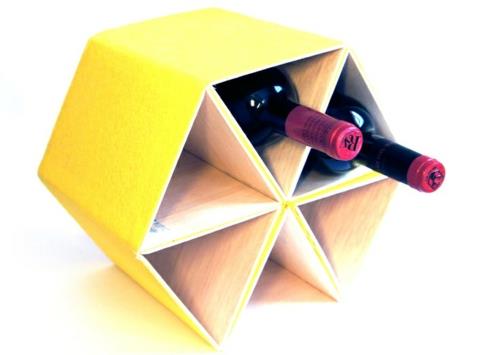 מעצבי מתנות יין רעיונות DIY פרויקט אחסון יין קל