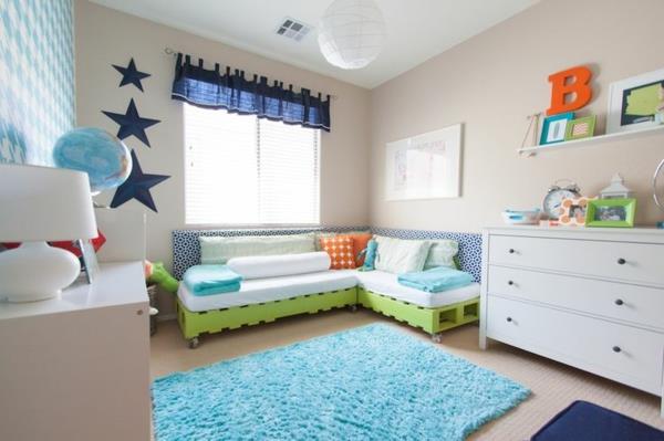משטחי יורו עשויים מיטה ירוקה עם ארון שטיחים לחדר ילדים