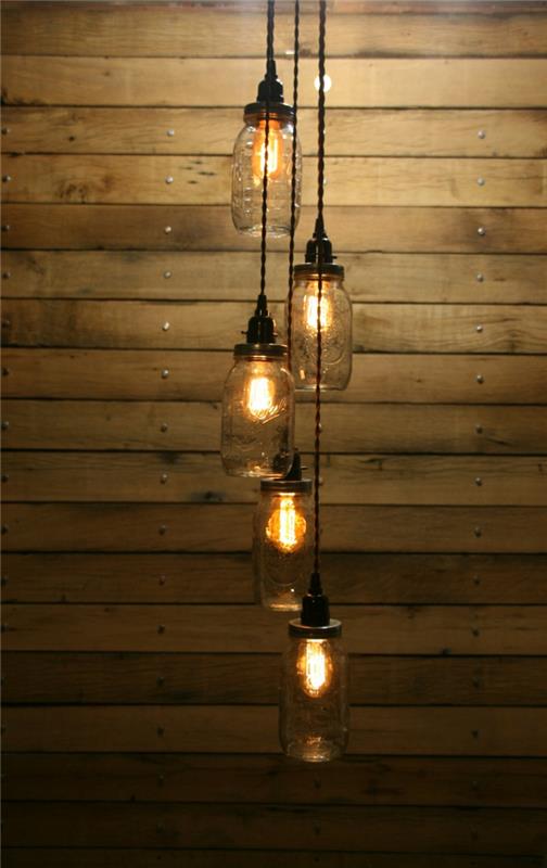 מנורות DIY ואורות מנורות LED מנורות מזרחיות מנורות עם גלאי תנועה מנורות מעצב mason jar2