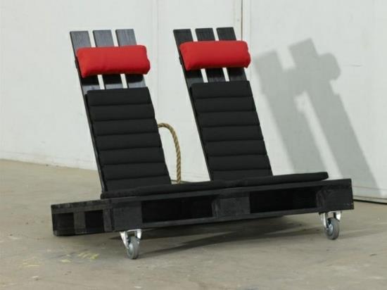 diy project tinker ריהוט גן ממזרן כורסא לשכיבה לשניים על שני גלגלים