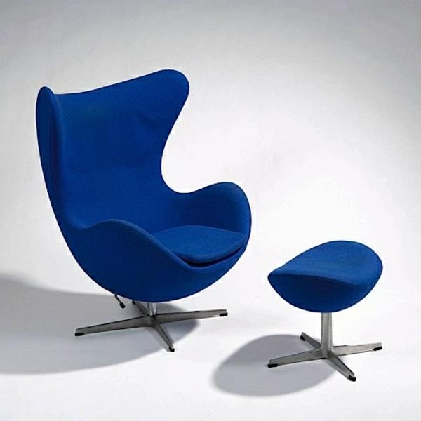 ריהוט עיצוב דני Arne Jacobsen כסא ביצים כחול