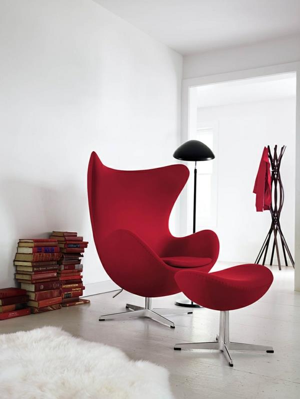 ריהוט עיצוב דני Arne Jacobsen כסא ביצים אדום