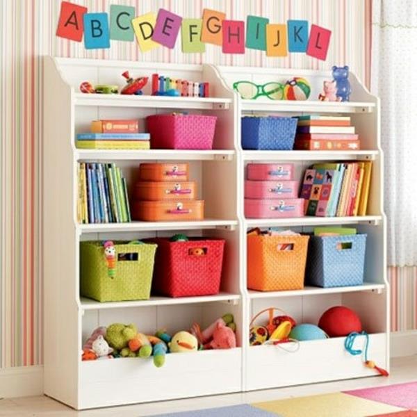 חדר ילדים אחסון צבעוני להפליא