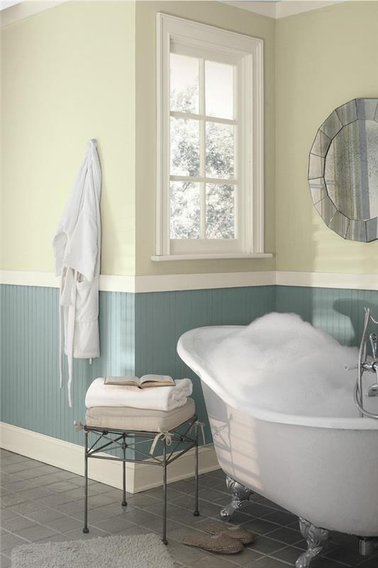 רעיונות לריהוט בעיצוב צבע חדר האמבטיה