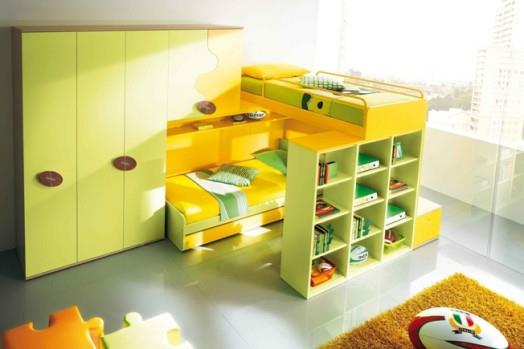 עיצוב ילדים ארגונומי עיצוב צהוב ירוק מודרני בשילוב