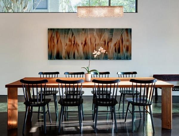 חדר אוכל הציב שולחן אוכל מינימליסטי מודרני קישוט לקיר רהיטי עץ