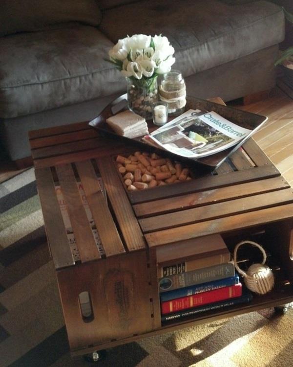 משטחי יורו משטחי עץ DIY רעיונות יצירה שולחן קפה