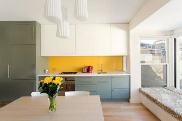 עיצוב צבע ריהוט מטבח רעיונות מטבח עיצוב מטבח קיר אחורי צהוב