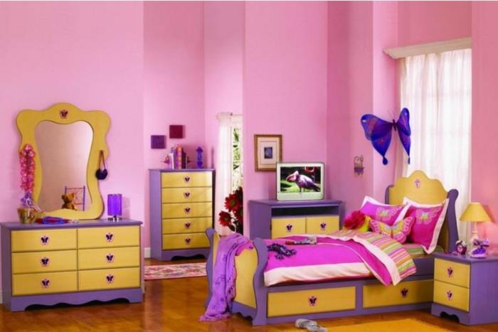 עיצוב צבע רעיונות בית עיצוב חדר נוער סגול