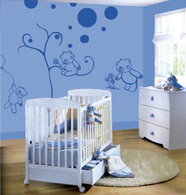 צבע רעיונות סלון מדבקות קיר לחדר תינוקות