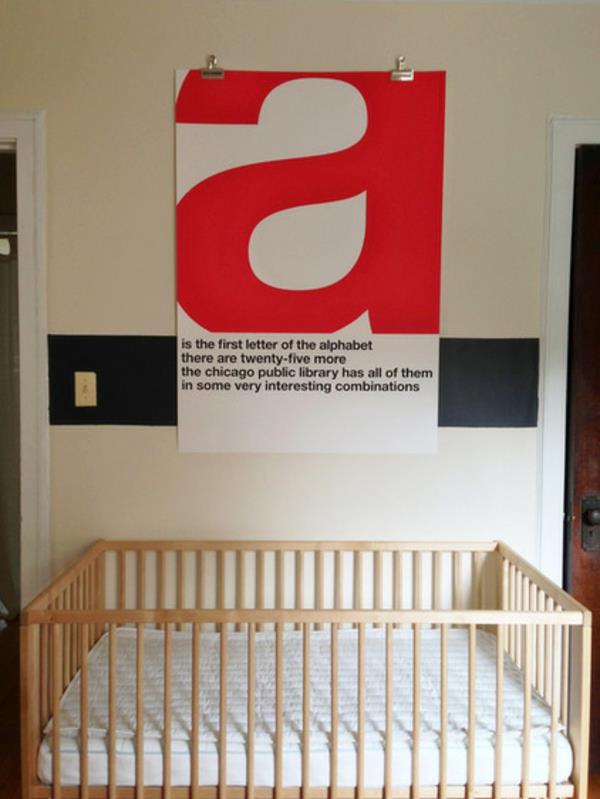 עיצוב חדר תינוקות צבעוני בעיצוב קיר בולט