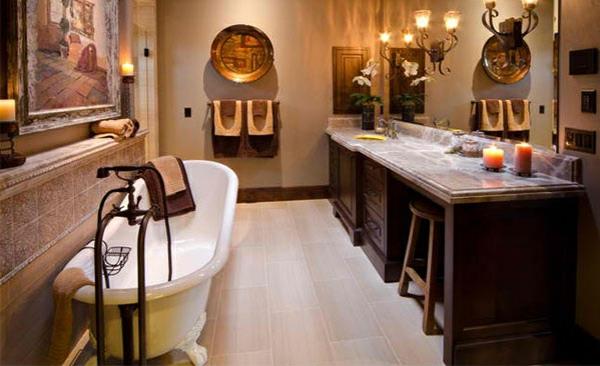 אמבטיות עצמאיות ריהוט אמבטיה ויקטוריאני אלגנטי לבן עשוי עץ