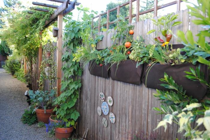 רעיונות לעיצוב גן רעיונות לקשט בחצר האחורית גידול ירקות