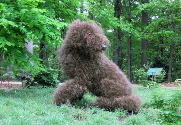 צלמיות גן כלבים פסלי אמנות לגינה
