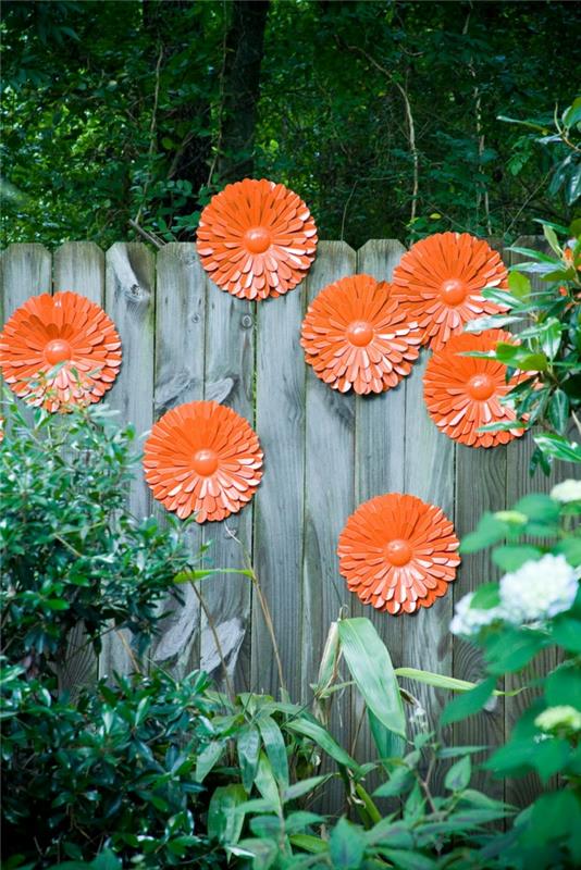 רעיונות לגינה פרחים גדר גן לקשט תפוז