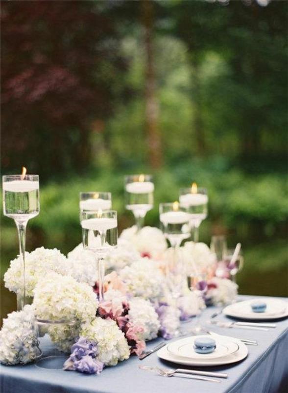 מסיבת גן קישוט שולחן קישוט שולחן נרות פרחים