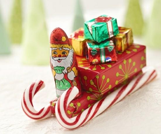 רעיון מתנה קישוט קני ממתקים לחג המולד