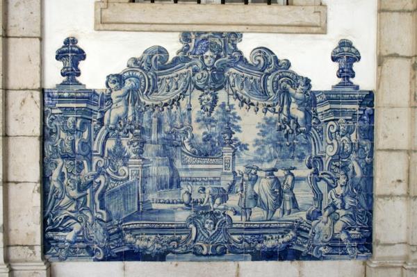 היסטוריה של אריחי פסיפס פורטוגל azulejo fragment
