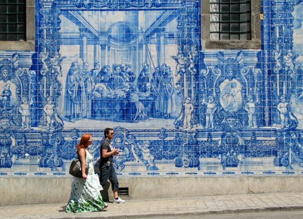 היסטוריה של אריחי פסיפס פורטוגל azulejo אמנות רחוב