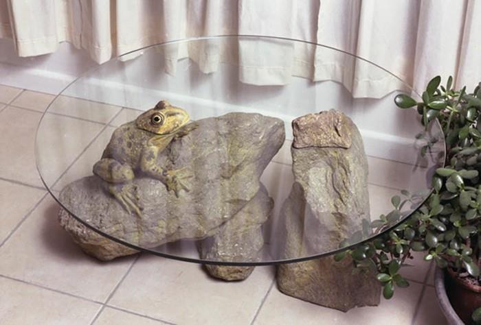 דוגמאות לריהוט שולחן זכוכית דקו רעיונות דרק פירס כלבי ים צפרדע