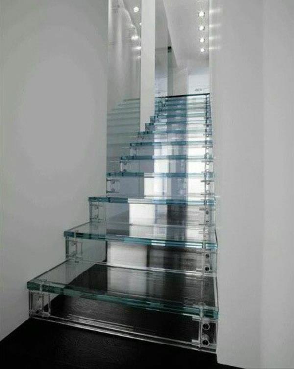 מדרגות זכוכית יוצרות רעיונות עיצוביים