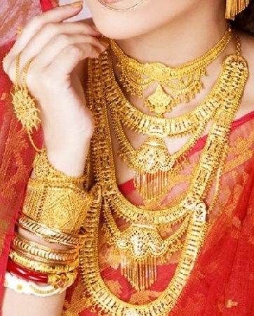 Design della collana in oro bengalese di design