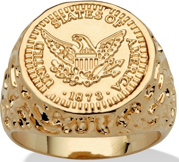 14k-placcato-oro-aquila-americana-replica-moneta-anello-stile-pepita9