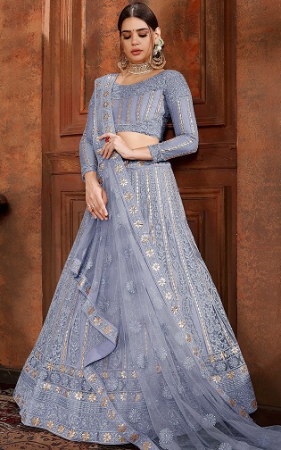 Blue Gota Patti Lehenga Choli