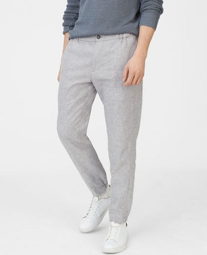 Pantalón de lino gris