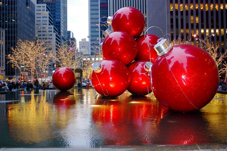 כדורי חג המולד גדולים חג המולד בניו יורק
