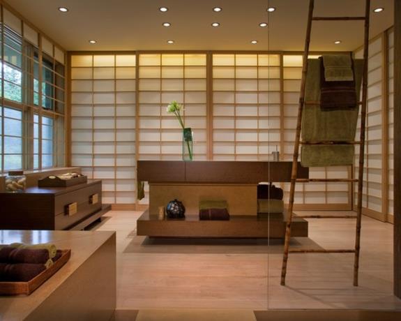 מגבת סולם עץ מגבת ריהוט חדר במבוק בעיצוב בר קיימא בסגנון יפני