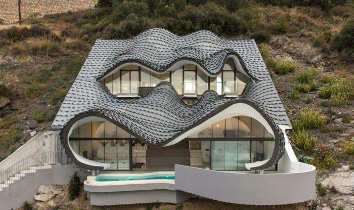 בית ליד הים קנה עיצוב דרקון אדריכלות מודרנית la casa del acantilado