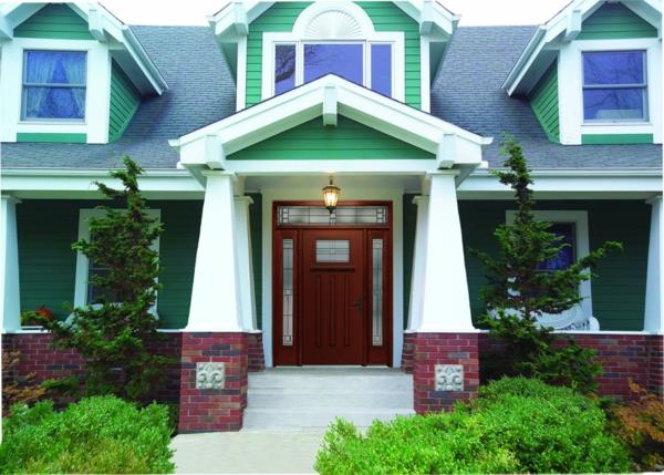 חזיתות הבית צבעים צבעים ירוקים רעיונות לעיצוב