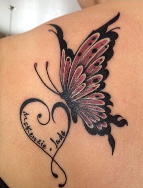 Tatuaggio Farfalla E Cuore