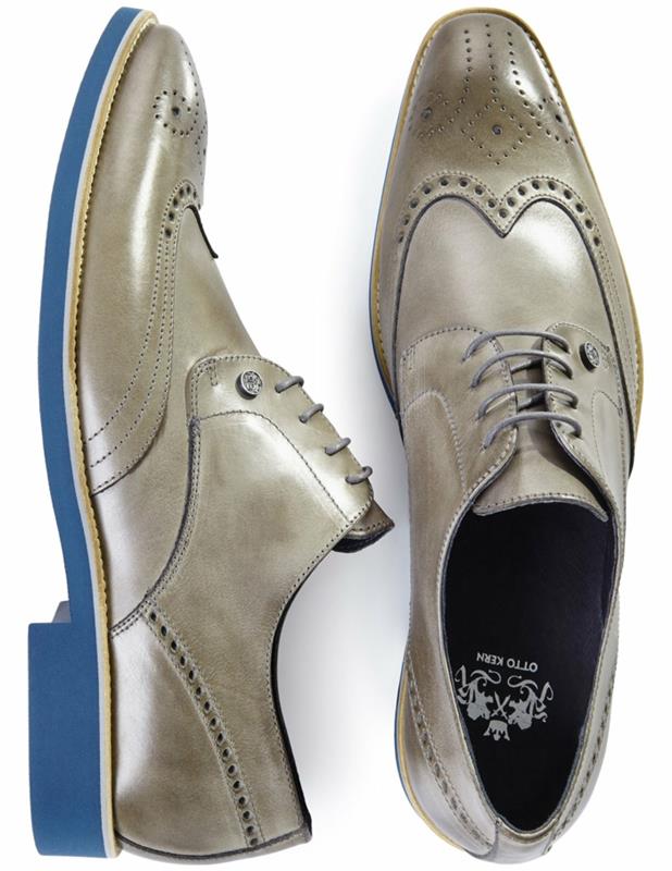 אופנת גברים מקוונת נעלי גברים כחולות