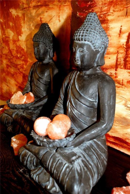 יישום מלח הימלאיה כפסל בודהה פריט דקורטיבי