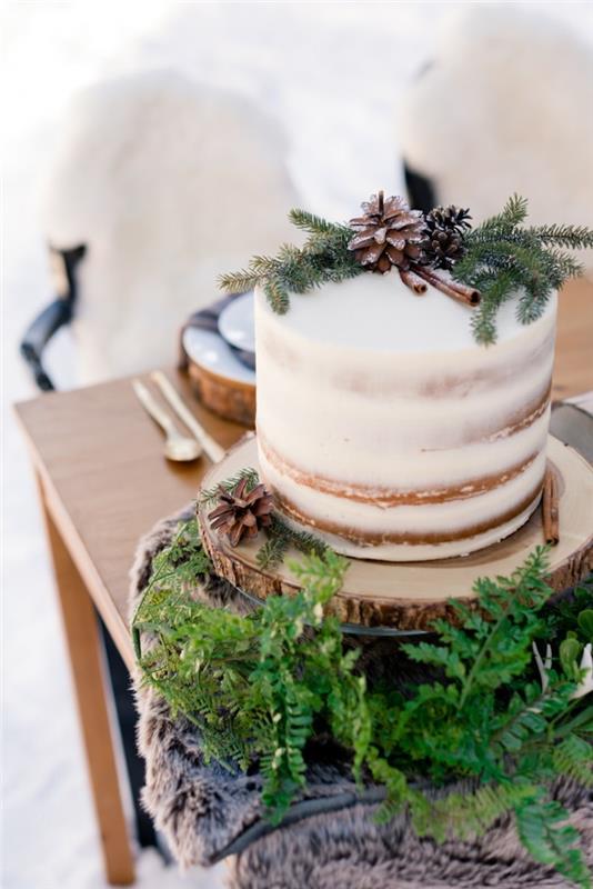 חורף בסגנון עוגת חתונה בחורף